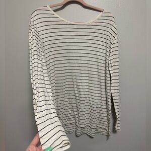 BP Striped Long Sleeve Lightweight Women's Top